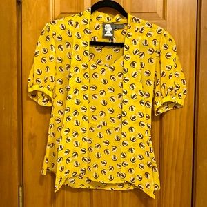 Silk blouse from anthro. With owls!